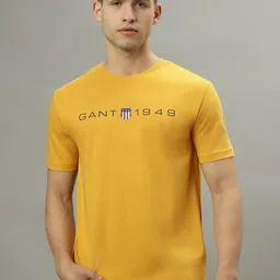 GANT Solid Round Neck Regular Fit T-Shirt-picture-42