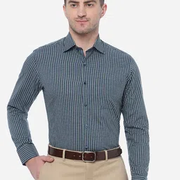 METAL Men Slim Fit Checked Cotton Formal Shirt-picture-47