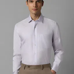 Luxure by Louis Philippe Classic Fit Solid Cotton Formal Shirt-image-50