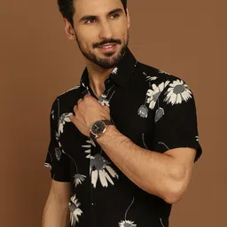 Indian Needle Classic Floral Printed Formal Shirt-image-52