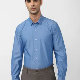 Peter England Slim Fit Spread Collar Printed Cotton Formal Shirt-image-13