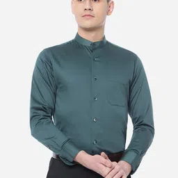 METAL Men Plus Size Cotton Solid Slim Fit Formal Shirt-picture-40