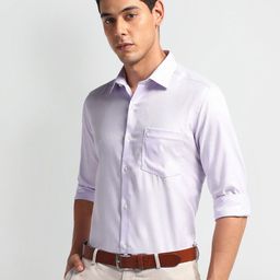 Arrow Men Slim Fit Opaque Striped Autopress Formal Shirt-picture-9