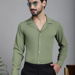 Indian Needle Classic Self Design Wrinkle Free Formal Shirt-picture-32