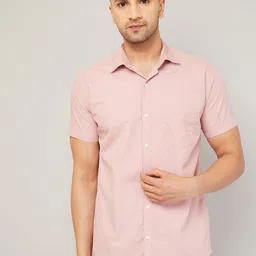 LOUIS MONARCH Comfort Spread Collar Short Sleeves Slim Fit Cotton Shirt-picture-18