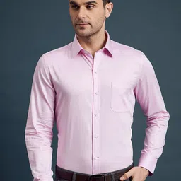 LOUIS STITCH Comfort Regular Fit Spread Collar Pure Cotton Formal Shirt-picture-11