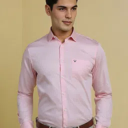 Allen Solly Men Spread Collar Solid Cotton Slim Fit Formal Shirt-picture-18