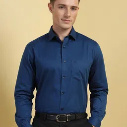 Allen Solly Men Spread Collar Solid Cotton Formal Shirt-image-63