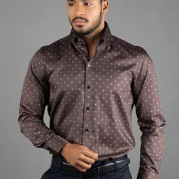 LOUIS STITCH Comfort Floral Printed Pure Cotton Formal Shirt-picture-12
