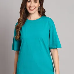 Funday Fashion Round Neck Organic Cotton Oversized T-shirt-picture-25