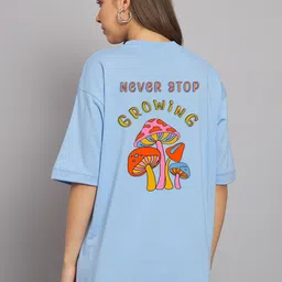 Imsa Moda Graphic Printed Drop Shoulder Sleeves Oversized Cotton T-shirt-picture-27