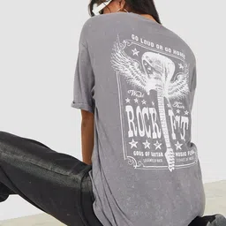 Styli Women Typography Printed Oversized Cotton T-shirt-image-73