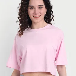 COLOR CAPITAL Women Drop-Shoulder Sleeves Boxy T-shirt-picture-20