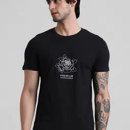 Jack & Jones Men Printed Cotton T-shirt image 1