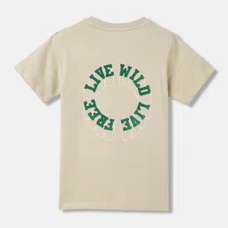 Blue Giraffe Boys Typography Printed Round Neck Short Sleeves Cotton T-Shirt-picture-17
