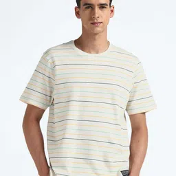 Flying Machine Striped Pure Cotton T-shirt-picture-17