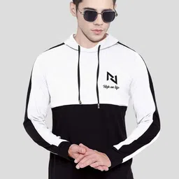 BAESD Boys Colourblocked Hooded Cotton T-shirt image 1