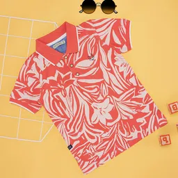 Pantaloons Junior Boys Floral Printed Cotton T-shirt-image-71