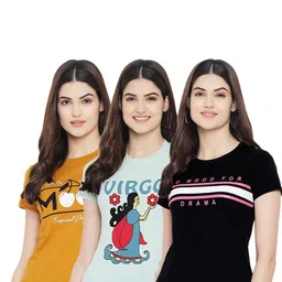 Fabflee Pack Of 3 Typography Printed Cotton T-shirt-picture-25