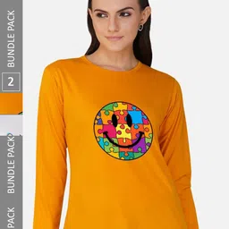 CHOZI Pack Of 2 Graphic Printed Cotton T-shirt-picture-41