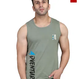 SLOWLORIS Pack Of 2 Round Neck Sleeveless Cotton Gym Vest-picture-11