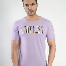 Polo Plus Men Typography Printed Bio Finish Applique T-shirt image 1