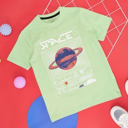 Pantaloons Junior Boys Typography Cotton T-shirt-picture-2