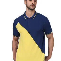 Celio Colourblocked Polo Collar Cotton Regular Fit T-shirt-picture-18