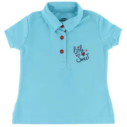 DYCA Girls Blue Polo Collar T-shirt-image-87