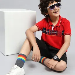 Monte Carlo Boys Typography Printed Polo Collar T-shirt-picture-46