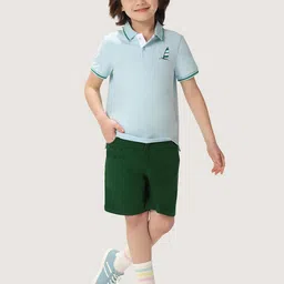 One Friday Kids Boys Stretchable Polo Tee With Embroidery-picture-41