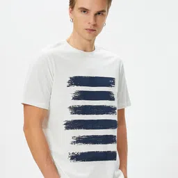 Koton Abstract Printed Pure Cotton T-shirt-picture-37