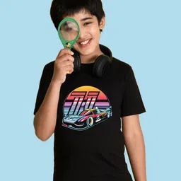 NUSYL Boys Graphic Printed Round Neck T-shirt-picture-56
