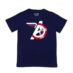 Marvel by Wear Your Mind Boys Navy Blue Printed T-shirt-picture-37
