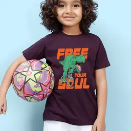 NUSYL Boys Graphic Printed Round Neck T-shirt-picture-45