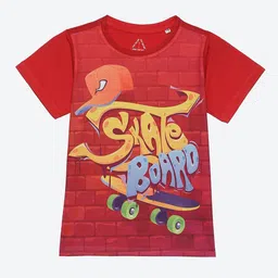 Wear Your Mind Boys Graphic Printed Round Neck Cotton Casual T-shirt-picture-34