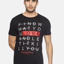 Masculino Latino Men Black Typography Printed Pure Cotton T-shirt-picture-15