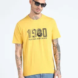 Flying Machine Typography Printed Pure Cotton T-shirt-picture-13