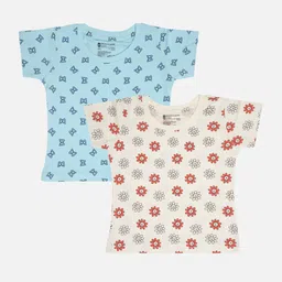 Bodycare Girls Pack of 2 Conversational Printed Pure Cotton T-shirt image 1