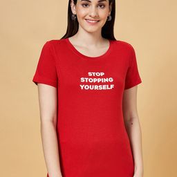 Honey by Pantaloons Typography Printed Cotton T-shirt-picture-35
