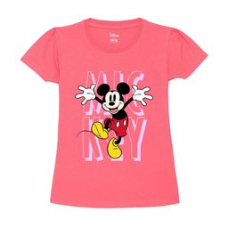 Wear Your Mind Girls Mickey Mouse Printed Pure Cotton T-shirt-picture-37