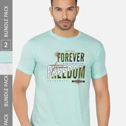 CHOZI Pack Of 2 Printed Cotton T-shirt-picture-19