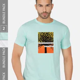 CHOZI Pack Of 2 Printed Cotton T-shirt-picture-19