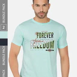 CHOZI Pack Of 2 Printed Cotton T-shirt-picture-25