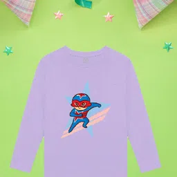 NUSYL Boys Purple Printed Applique T-shirt-picture-21