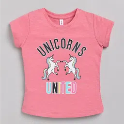 Ginie Girls Purple Printed Applique T-shirt-picture-16