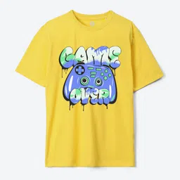 YK Boys Printed Round Neck Short Sleeves Pure Cotton Oversized T-shirt-picture-42