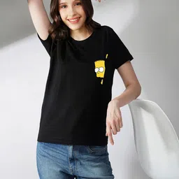 Lagashi Women Printed Drop-Shoulder Sleeves Applique T-shirt-picture-13