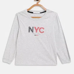 Octave Boys Grey Typography Printed T-shirt-image-26