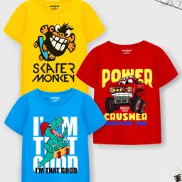 YK X Trampoline Boys 3 Printed Extended Sleeves Applique T-shirt-picture-22